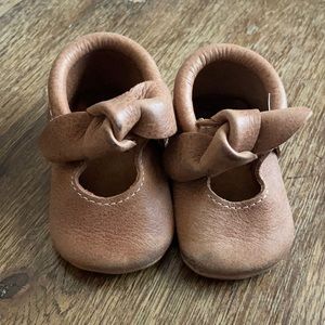 Freshly picked knotted bow moccasins